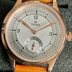EUC Rose Gold Thorn Sector Dial Watch w Original Box/Warranty Card